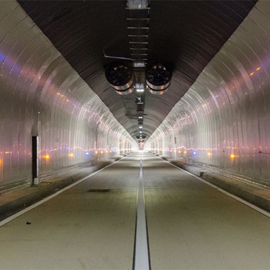 Vue intérieure d'un tunnel