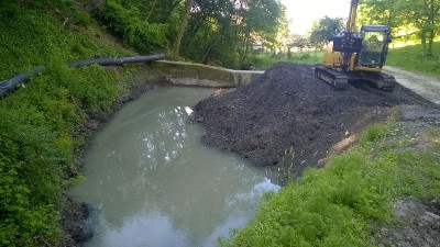 Curage du décanteur du Nant