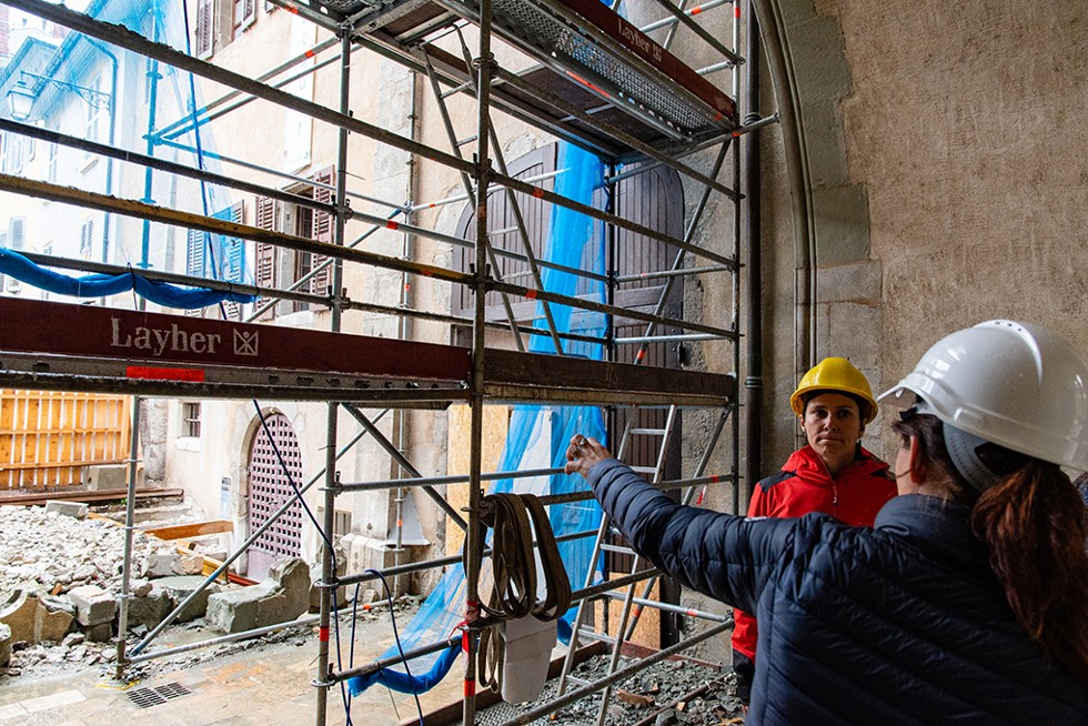 Sur le site du chantier