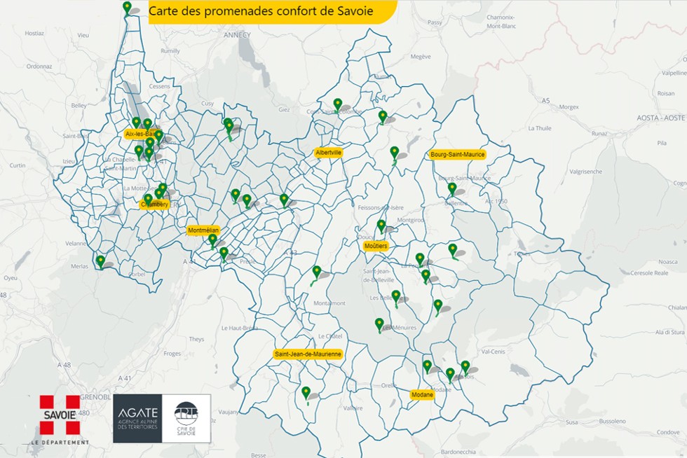 Carte des promenades