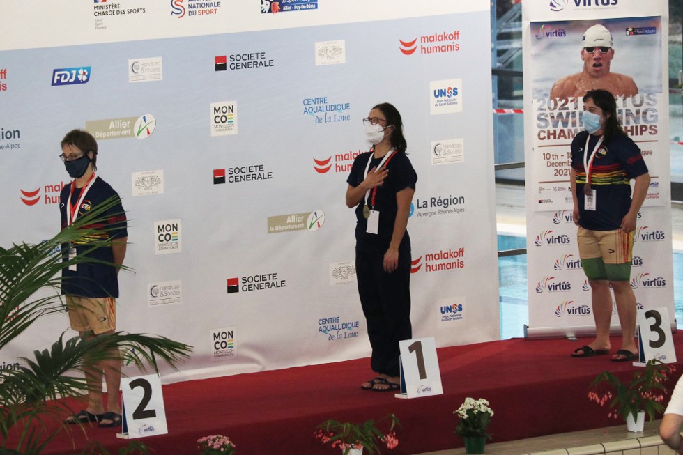 Marie Graftiaux sur le podium
