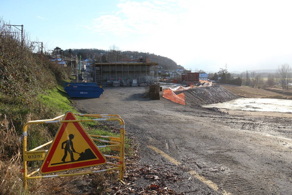 Le chantier du passage à niveau