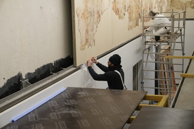 Installation des peintures murales
