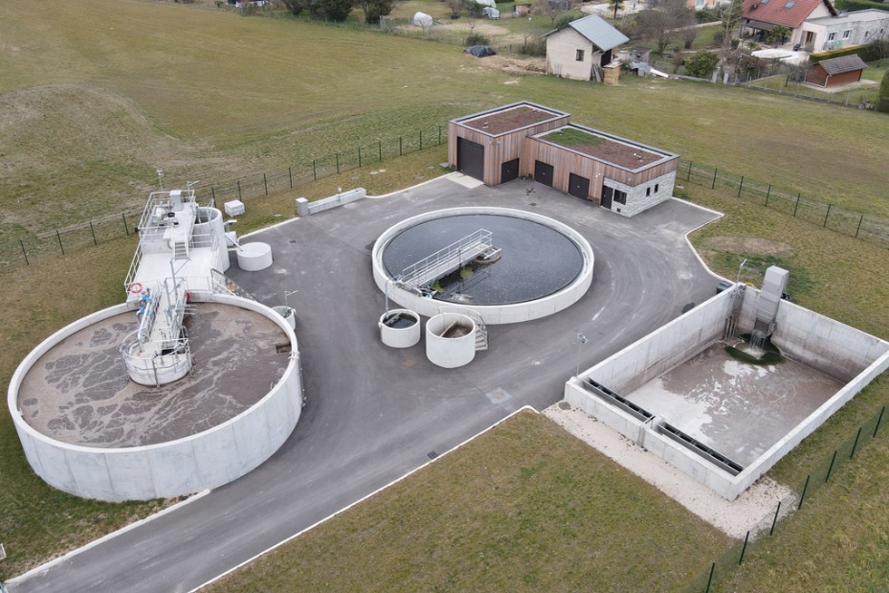 Vue aérienne de la station