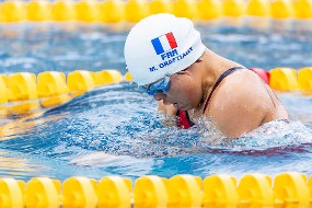 Marie Graftiaux nageant