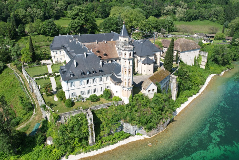 L'abbaye vue du ciel
