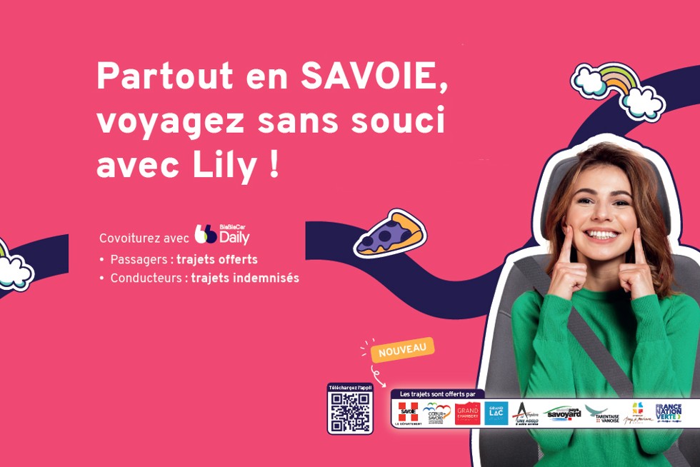 Affiche covoiturage reprenant les infos du texte
