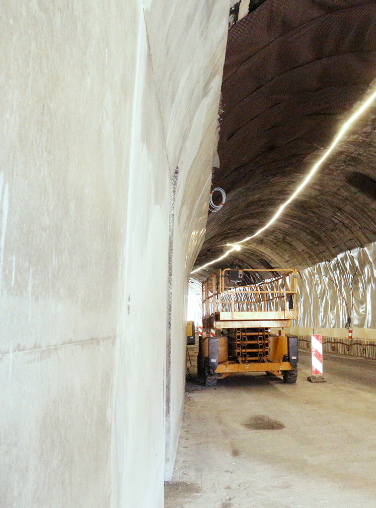 tunnel-Saut pose-béton-armé