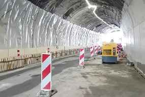 Les travaux dans le tunnel