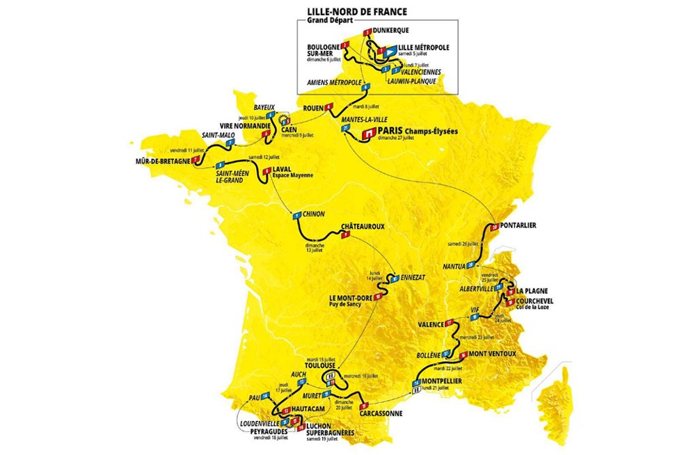 Carte du TDF