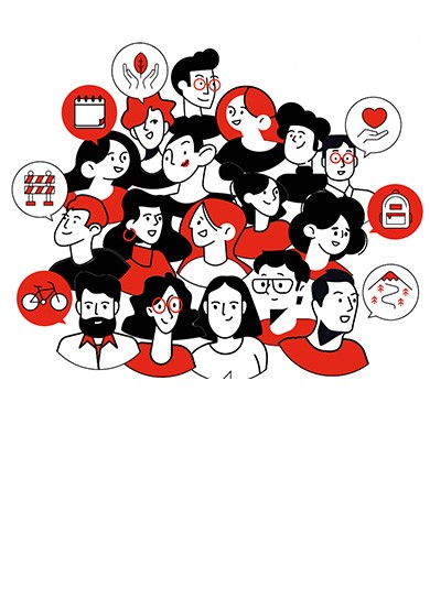 Visuel avec des personnages